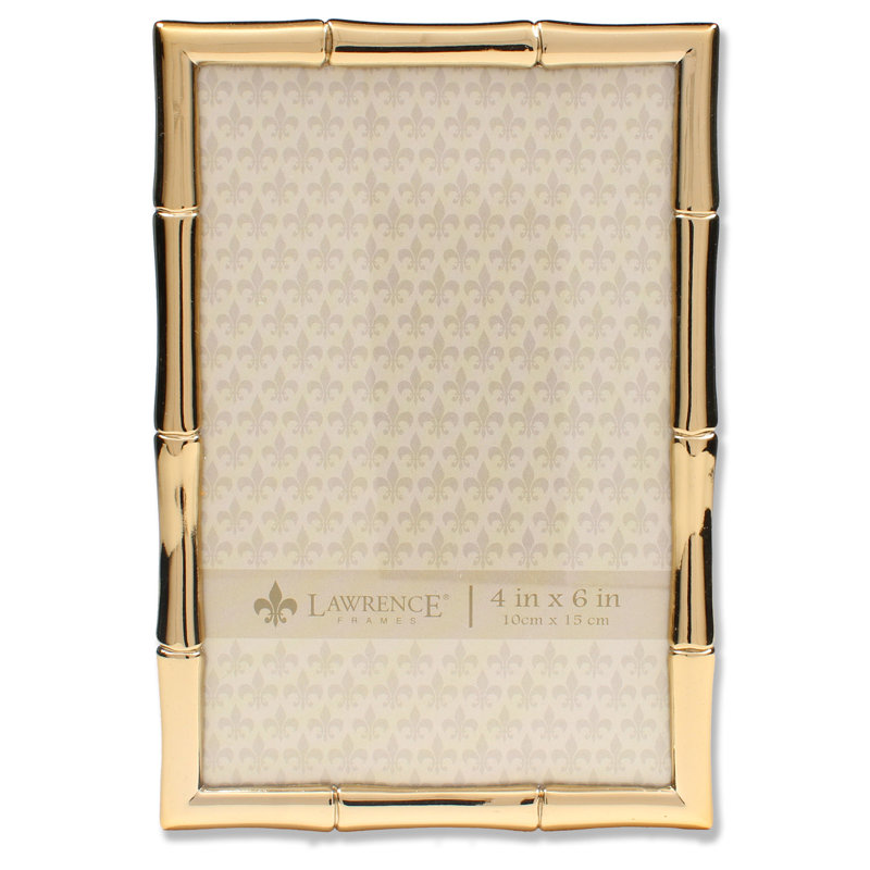 Lusk Gold Metal Gilded Picture Frame, 4" x 6"