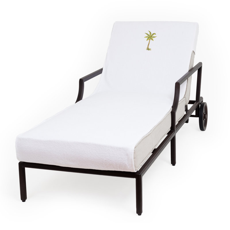 Chaise Lounge Cover Cotton, White