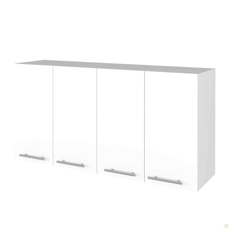 Armoire de cuisine Durham, quatre portes, Blanc