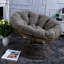 Fauteuil d'appoint ergonomique et pivotant, structure en acier, design moderne pour la maison