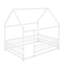 Lit double en bois pleine grandeur avec structure de toit-1204134549