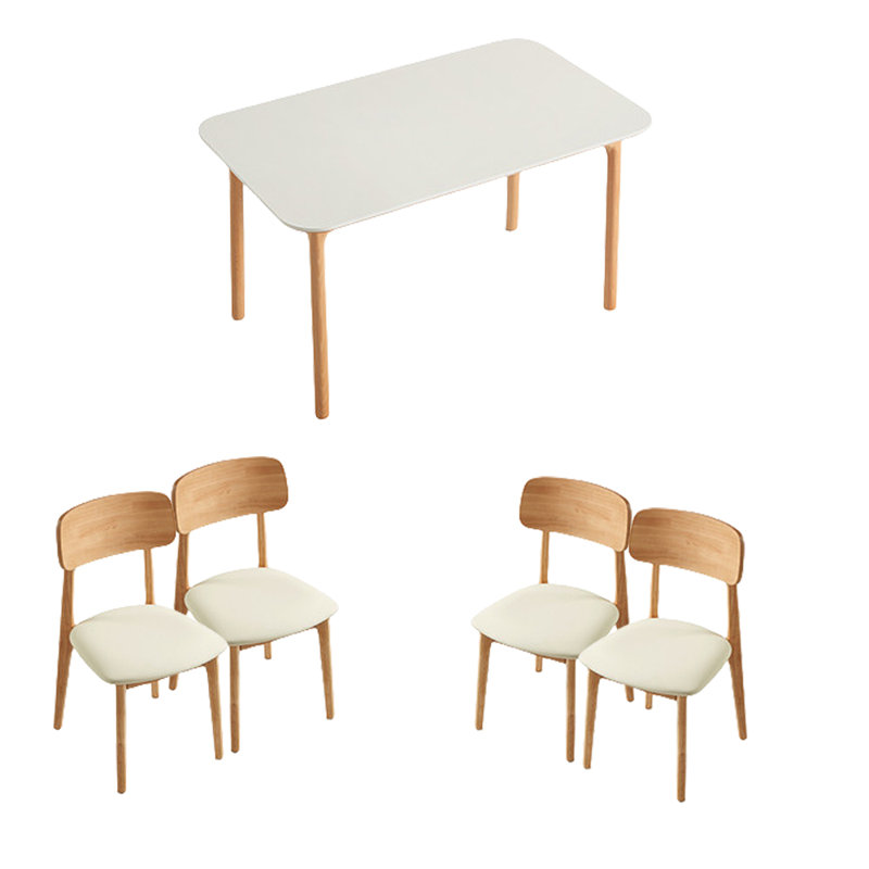 Simple rock plate dining table sets, 5