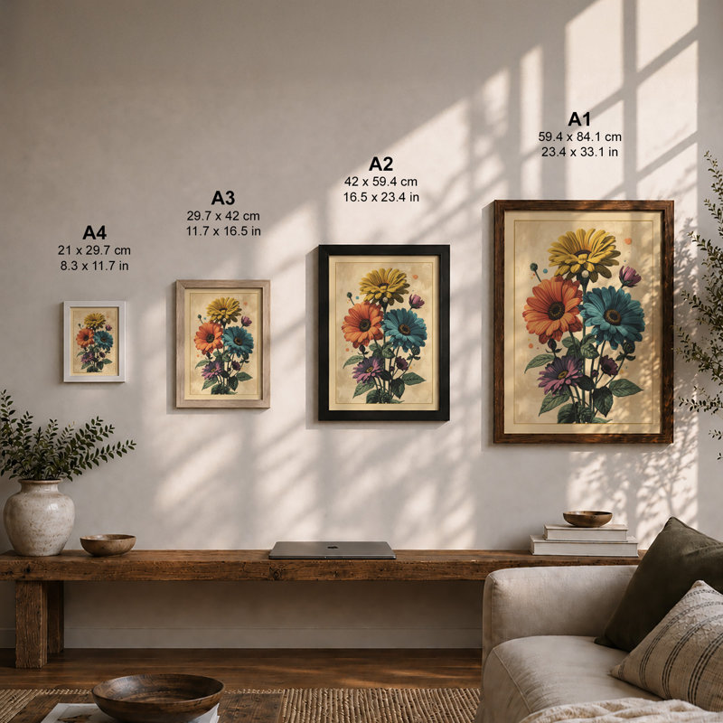 Study In Bloom Botanical - Print, Unframed, A4 - 29.7 x 21.0 cm