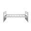Lit simple gris avec tête de lit de conception classique, lit gigogne et matériaux de rangement gris-701291442