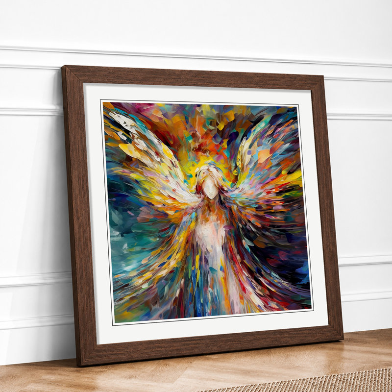 Angel Abstract No.1 - Framed Print, Walnut