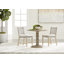Helmut Round with Solid Wood Base Dining Table
