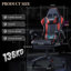 Ergonomic Game Chair with Massage Lumbar Support and Footrest Swivel-74712720