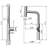 17.7" Modern Single Handle Kitchen Sink Faucet With Pull Down Sprayer, 3 Flow Modes-128936749