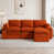Velours côtelé orange