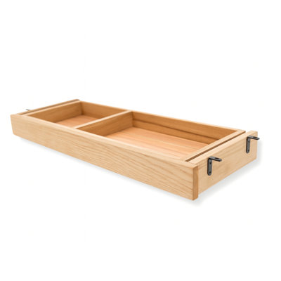 Solid Wood Under-Desk Drawer Organizer