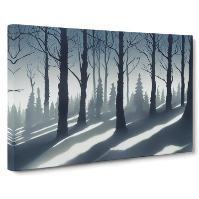 Peaceful Winter Forest - Wrapped Canvas