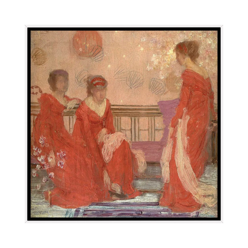 Print, 66.04 cm H x 66.04cm W x 4.445cm D, White