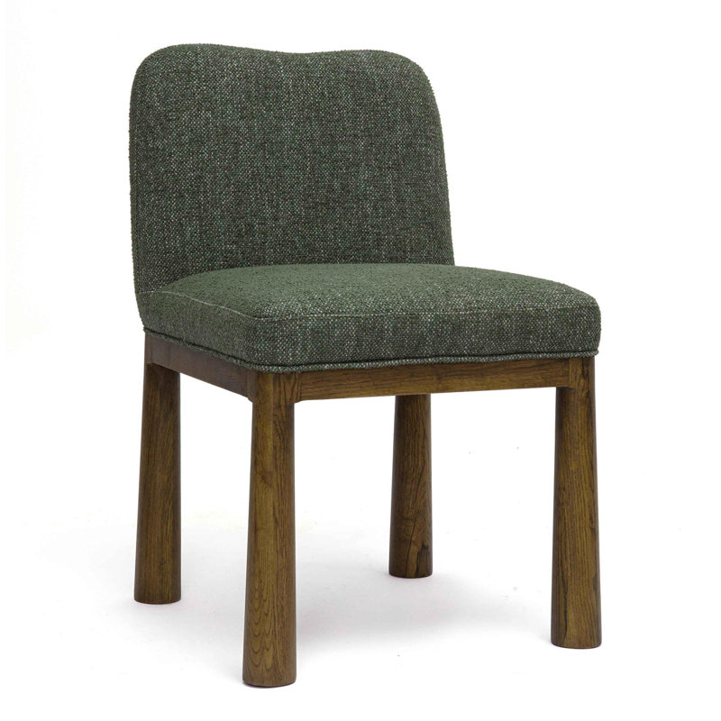 Chaise de salle à manger en tissu Sara, Vert