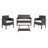 Aboka 4 - Person Patio Conversation Set with Cushions-983695459