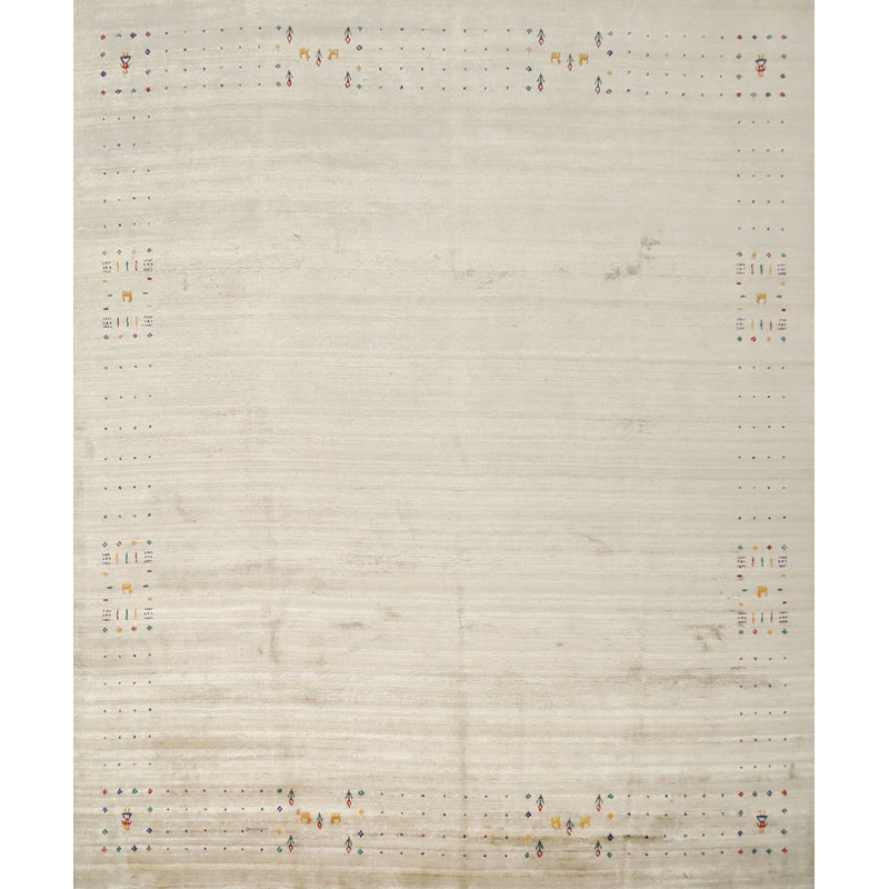 Tapis tribal fabriqué à la main de style Gabbeh 10 x 10