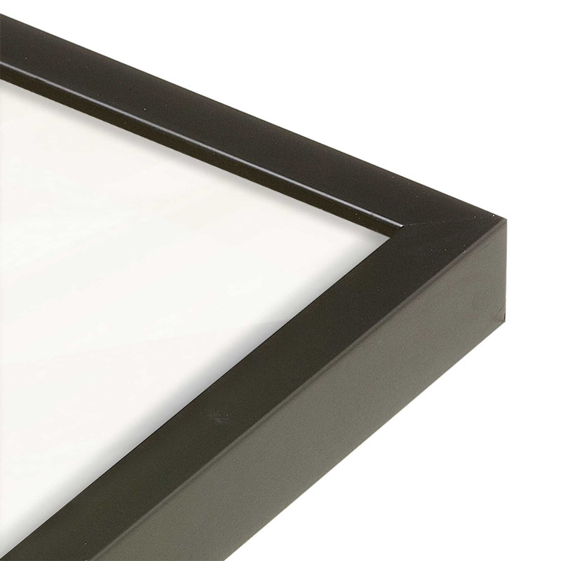 Imprimé «Green Leaf Impressions II», H 21 po x l 17 po, Cadre d'angle ouvert noir satiné