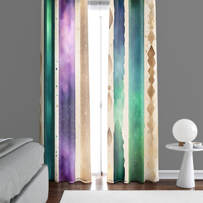 Paire de rideaux semi-transparents en polyester Rockston