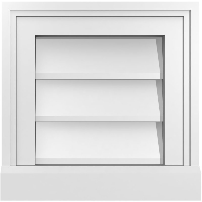 Cadre de seuil Brickmould, brun clair apprêté, H 12 po x l 12 po x P 2 po