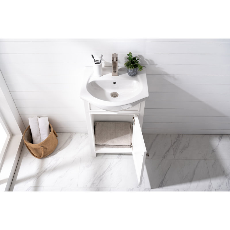 Ensemble de meuble-lavabo simple 20 po Orsstown, Blanc