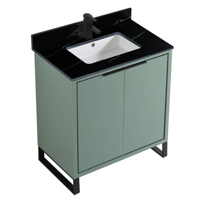 Gesa 30'' Single Bathroom Vanity with Stone Top