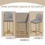 Ensemble de 2 chaises de bar de style moderne, tabourets hauts confortables avec une conception flexible pour les bars, les restaurants et les comptoirs de cuisine