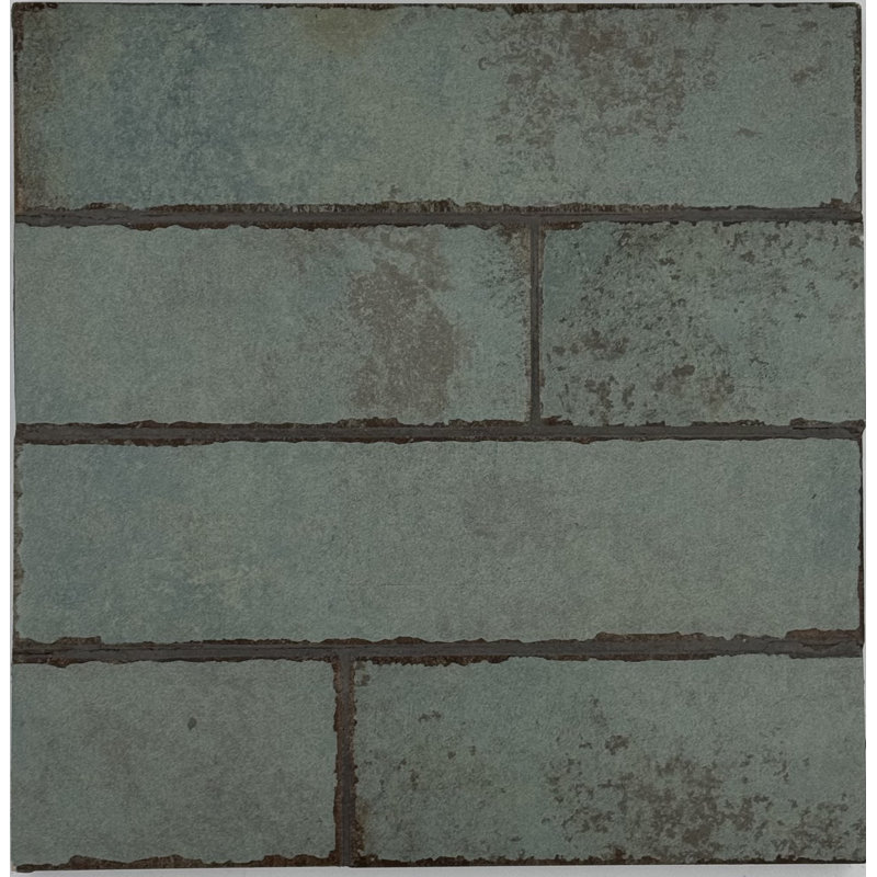 Huntley 3" x 12" Ceramic Wall Tile, Green