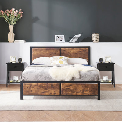 Ensemble de chambre avec lit plateforme 3 pièces Kempst
