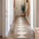 Beige Brown Geometric Stripe Area Rug