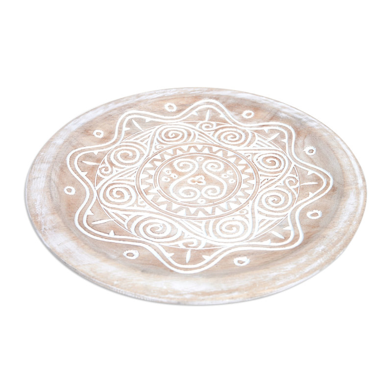 Novica Handmade Gianyar Waves Wood Wall Accent