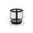 5" Clear And Black Glass And Metal Tabletop Lantern Candle Holder