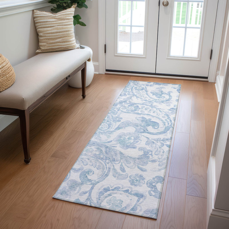 Spresa Washable Paisley Indoor / Outdoor Rug, Runner 2'3" x 7'6"