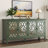 63" Carved Buffet Cabinet With Mirrored Door-1884823429