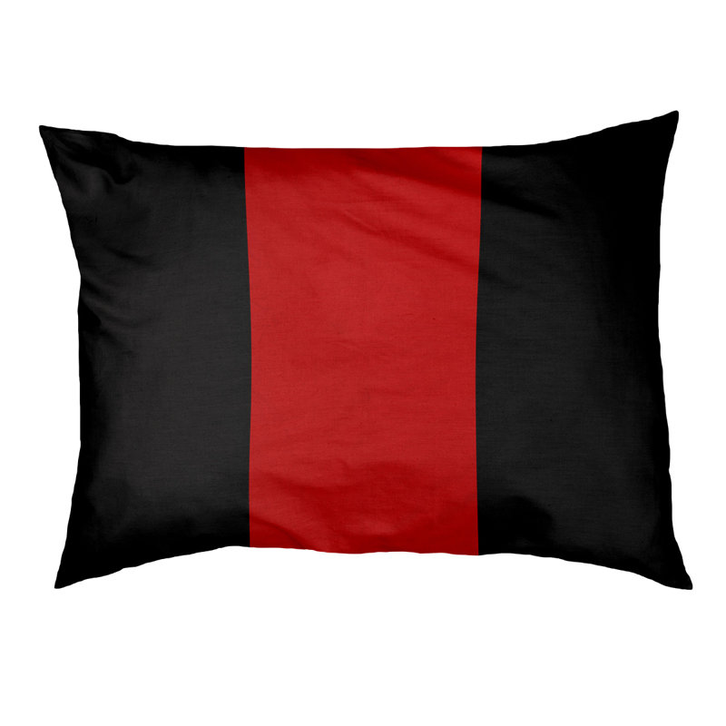Coussin d'intérieur Las Vegas, Très grand (l 50 po x P 40 po x H 7 po), Noir / rouge / noir