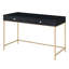 Bureau Ottey, noir brillant et finition dorée
