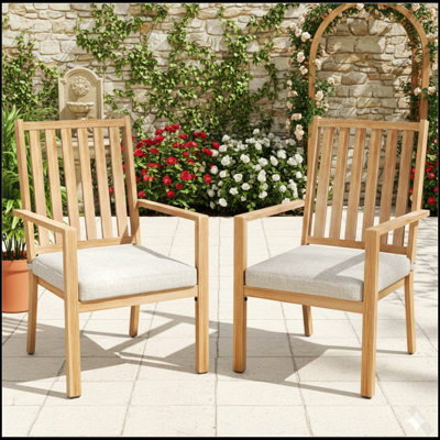 23" All-Weather Aluminum Patio Dining Chairs