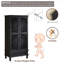 Armoire de rangement de 55 po de hauteur avec tiroir et armoire de rangement rustique décorative à 2 portes avec pieds en bois massif pour le couloir du salon
