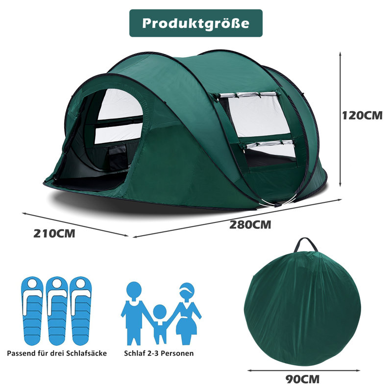 Carolynne 2 Person Tent, Green