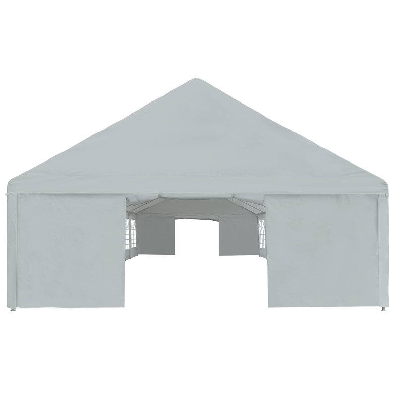 Tissu de tente vidaXL sans cadre gris 39,37 x 19,69 pi PE, H 141,73 po x l 472,44 po x P 236,28 po