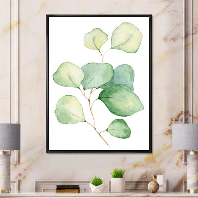 Délicates feuilles d'eucalyptus - Peinture sur toile