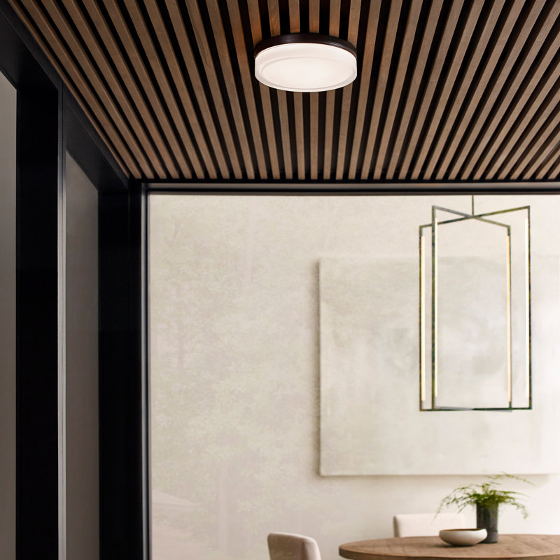 Cirque LED Outdoor Flush Mount, Bronze