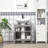Pedestal Sink Storage Cabinet, Bathroom Under Sink Cabinet With 2 Doors And Open Shelf, Bathroom Vanity