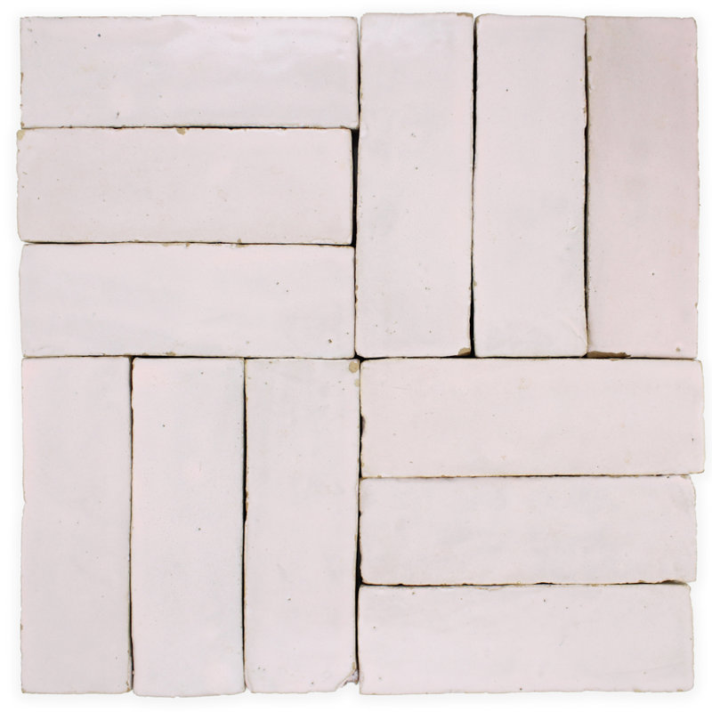 Moroccan Bejmat 5-1/2" x 1-3/4" Wall & Floor Tile, Peony