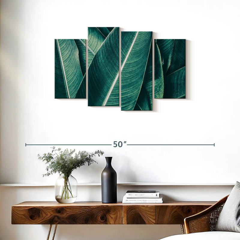 Captures de feuilles de bananier Harnek, H 22 po x l 36 po
