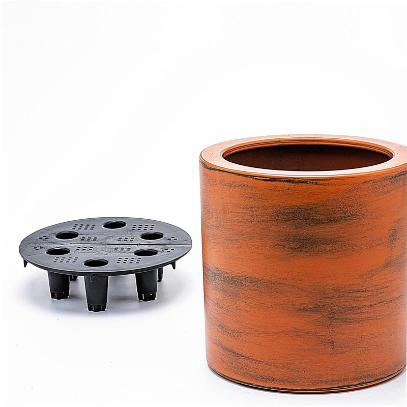 Pot à fleurs en plastique peint 7,8 po