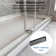 TQP 56-60 in. W x 66 in. H Double Sliding Frameless Bathtub Door in Chrome with 3/8 in Tempered Clear Glass