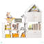 Bibliothèque polyvalente pour enfants avec un design en forme de maison, un rangement multifonctionnel pour les livres et les jouets, un emplacement réglable, un organisateur durable pour enfants pour la salle de jeux ou la chambre à coucher Assemblage-33791278