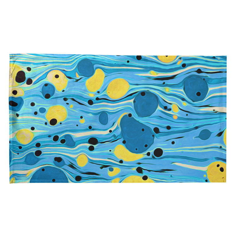 Tea Towel Kitchen Towel, Blue, Cotton Twill
