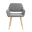 Chaise rembourrée en velours à dossier ouvert-1615215103