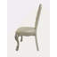 Ensemble de 2 chaises d'appoint en cuir synthétique, tissu et blanc os