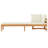 Beige 80.8" Long Acacia Single chaise with Cushions